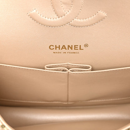 Chanel Tweed Quilted Medium Double Flap Beige Gold Multicolor 6 of 10