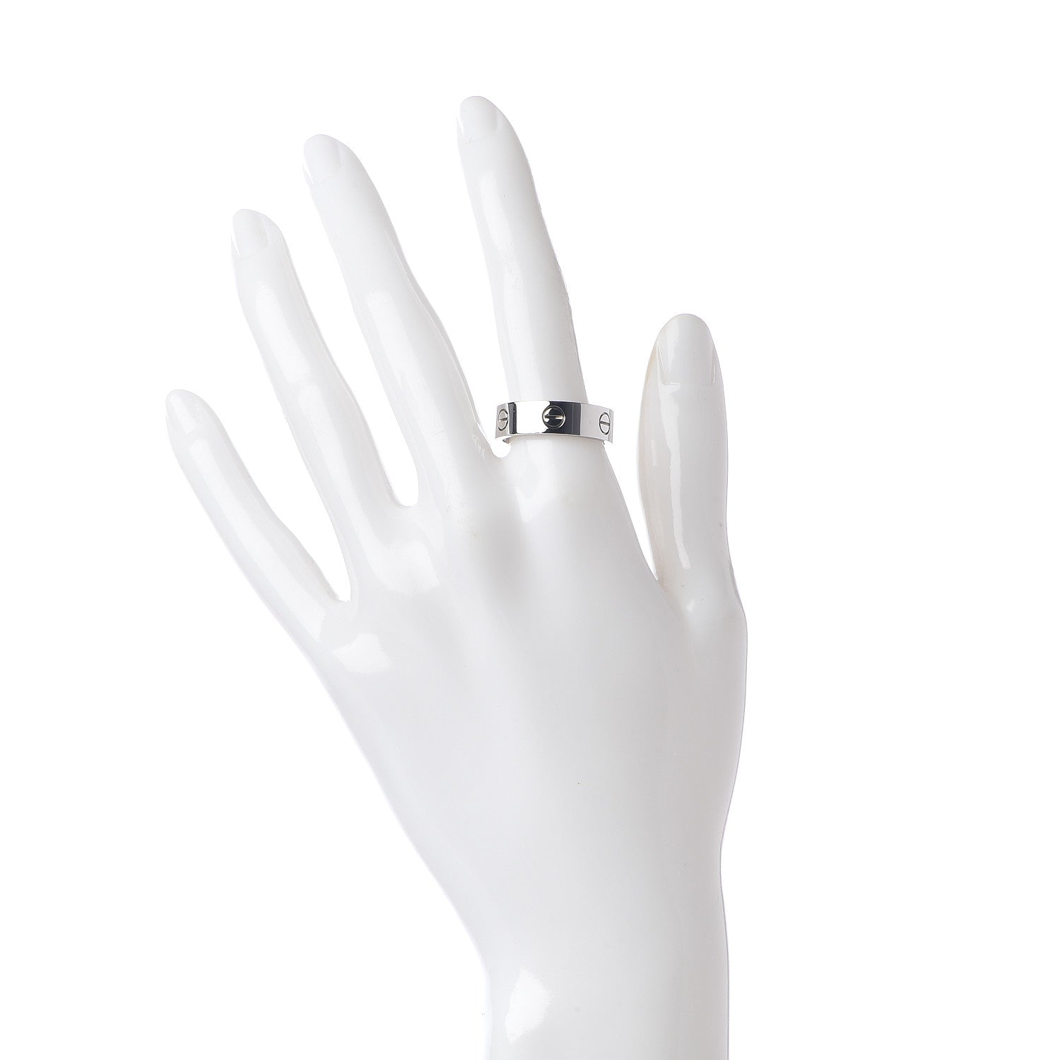 Cartier 18K White Gold 6mm LOVE Ring 58 8.25 2 of 5