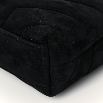 Saint Laurent Suede Y Quilted Monogram Toy Loulou Crossbody Bag Black 12 of 14