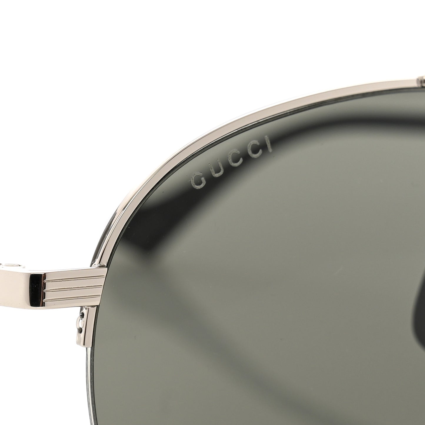 Aviator Sunglasses GG0742S Silver Black