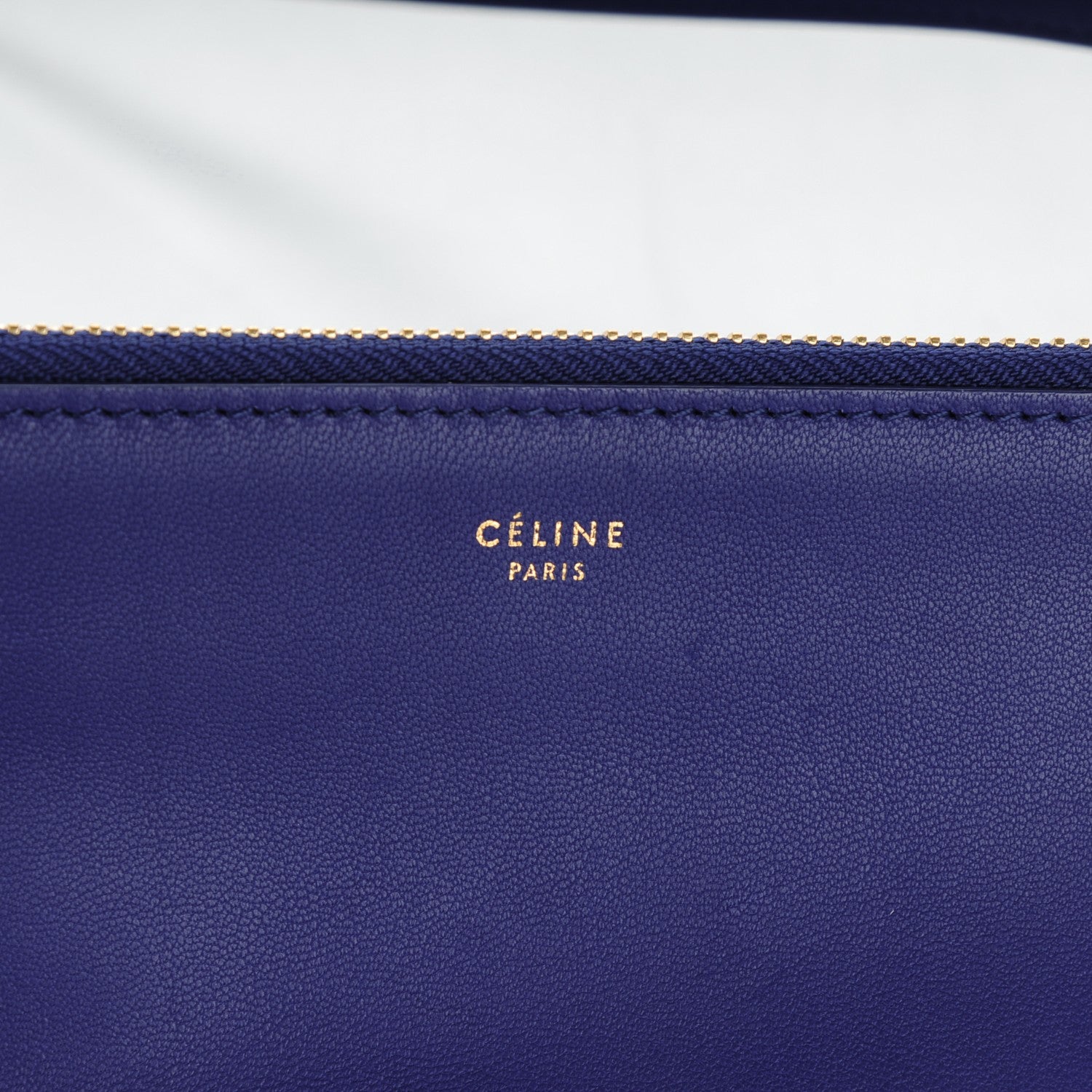 Celine Lambskin Small Trio Crossbody Bag Violet Blue 6 of 7