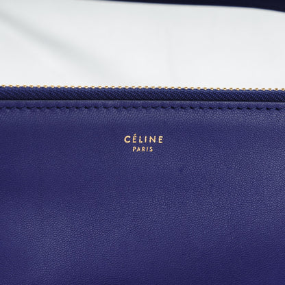 Celine Lambskin Small Trio Crossbody Bag Violet Blue 6 of 7