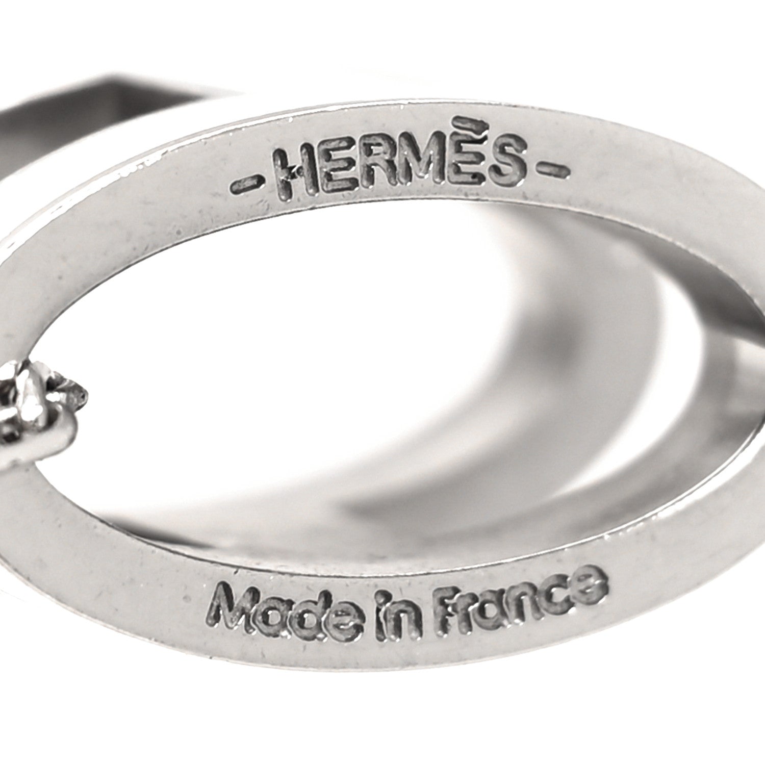 Hermes Lacquered Palladium Pop H Pendant Necklace White 5 of 5
