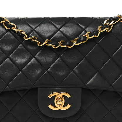 Chanel Lambskin Quilted Medium Double Flap Black 8 of 10