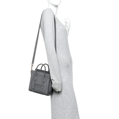 Celine Baby Drummed Calfskin Nano Luggage Kohl 2 of 10