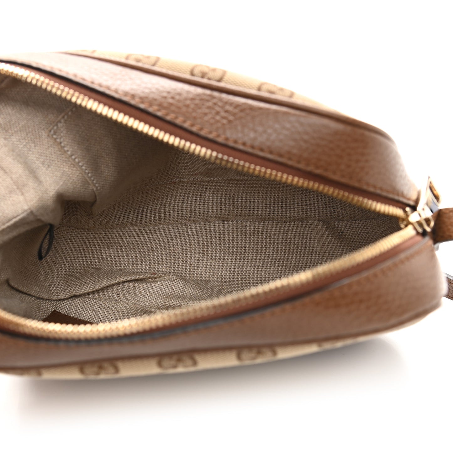 Monogram Mini Bree Messenger Bag Beige Tabacco