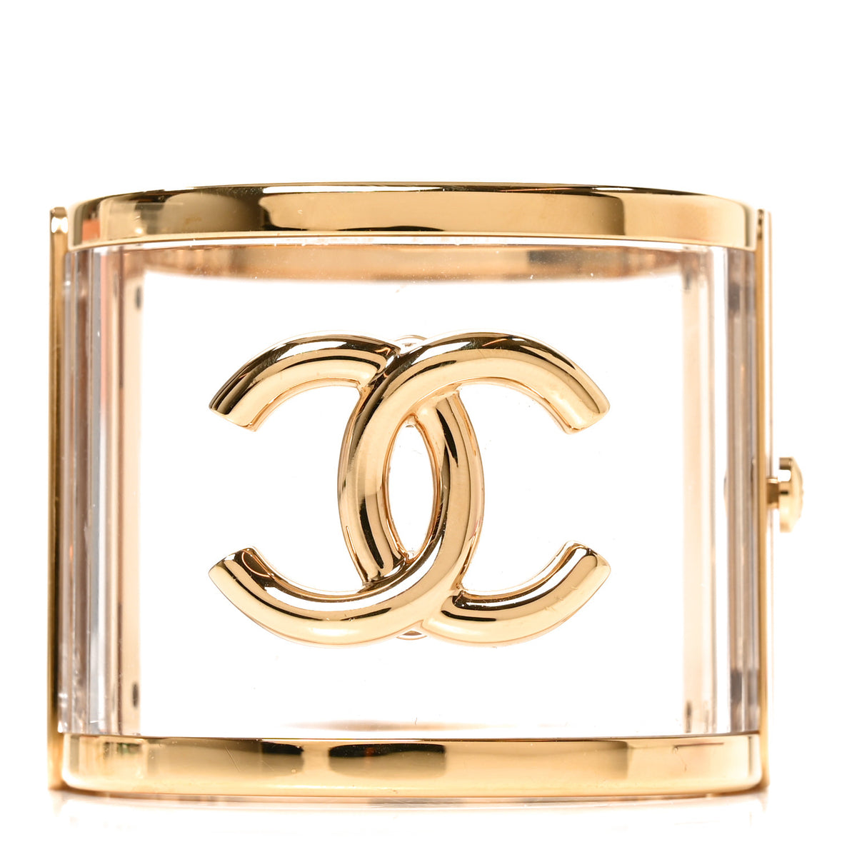 Chanel Resin CC Cuff Gold 1 of 4