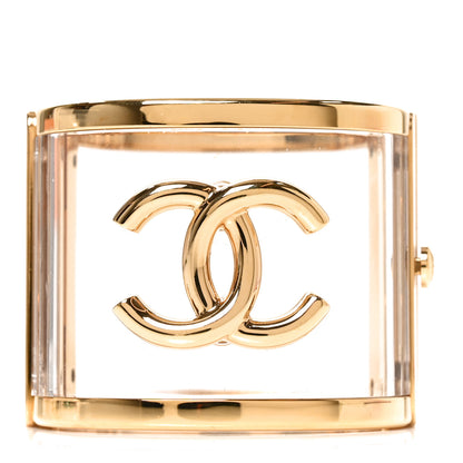 Chanel Resin CC Cuff Gold 1 of 4