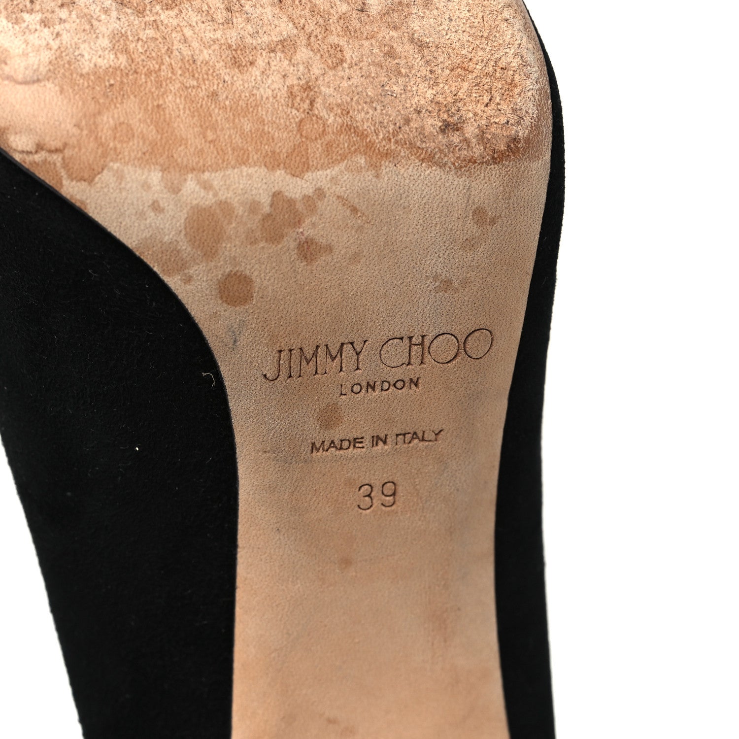Jimmy Choo Suede Logo Bow Tegan 60 Pumps 39 Black Chalk 7 of 8
