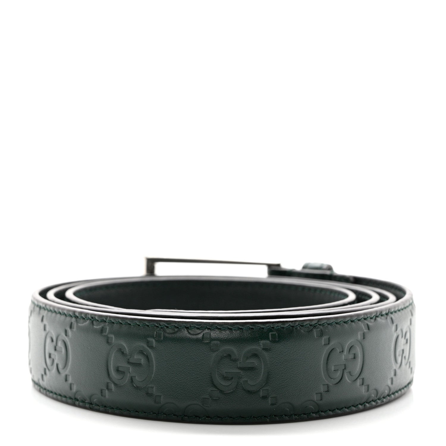Gucci Guccissima Signature 30mm Belt 110 42 Verde 2 of 5