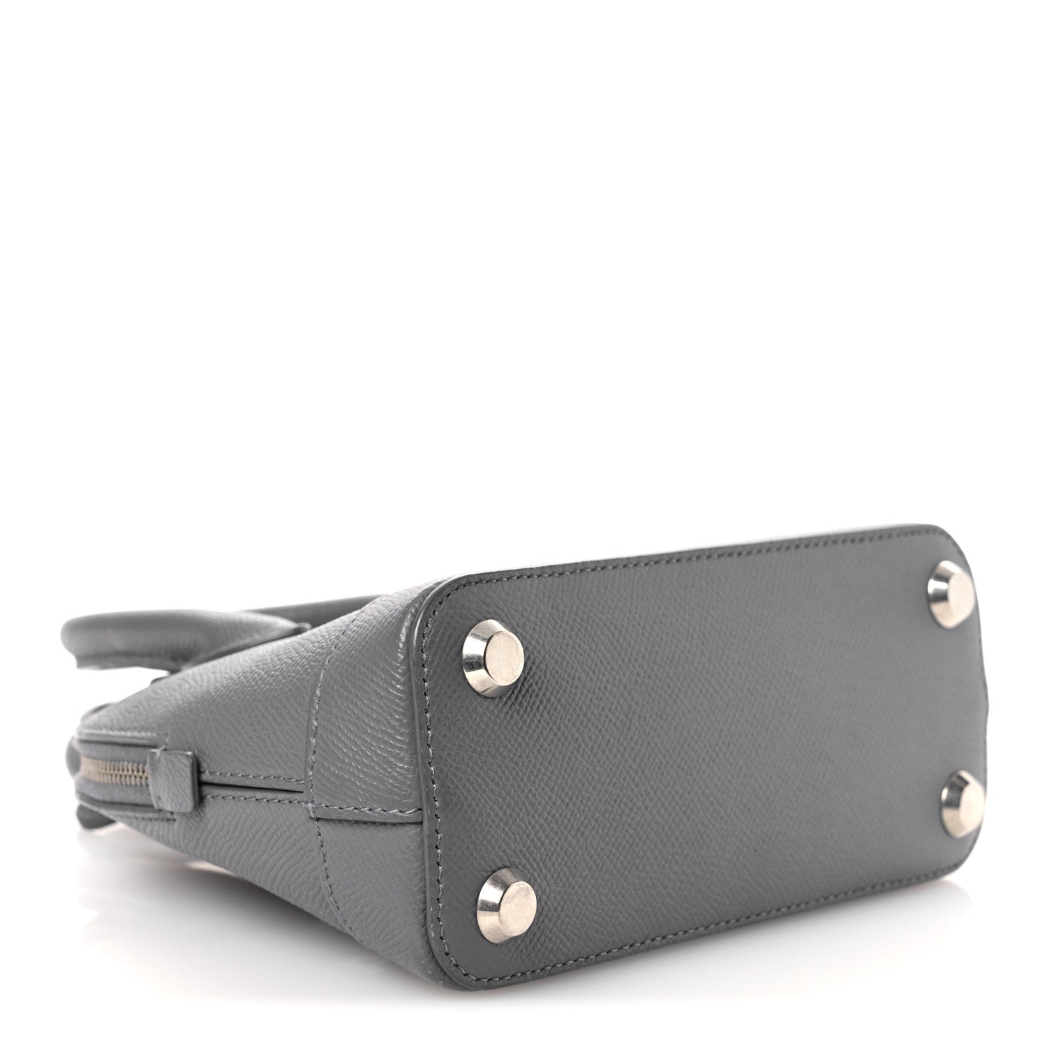 Balenciaga Signature Grained Calfskin Logo XXS Ville Top Handle Bag Gris Perle Fonce White 4 of 12