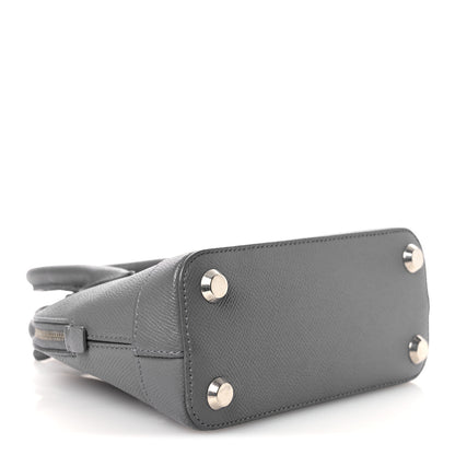 Balenciaga Signature Grained Calfskin Logo XXS Ville Top Handle Bag Gris Perle Fonce White 4 of 12