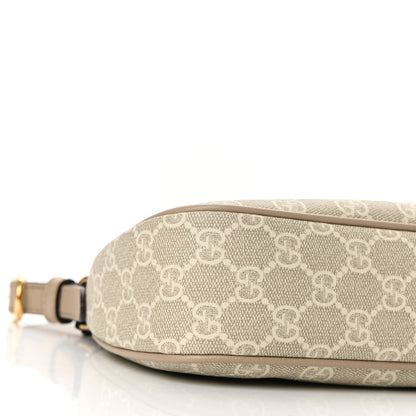 Gucci GG Supreme Monogram Textured Dollar Calfskin Small Ophidia Hobo Beige Mystic White Oatmeal 8 of 10