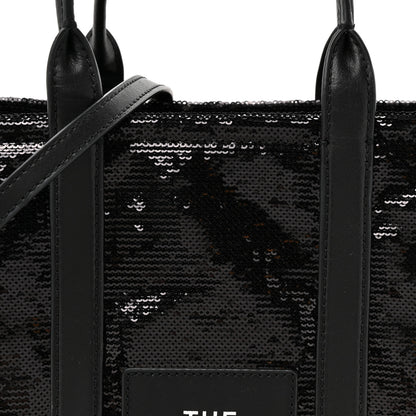 Marc Jacobs Sequin Small The Tote Bag Black 7 of 9