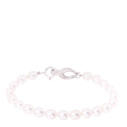 Tiffany Sterling Silver Pearl Figure 8 Bracelet 3 of 4