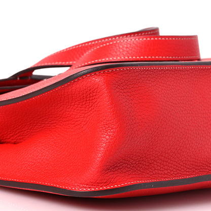Hermes Taurillon Clemence Halzan 31 Rouge De Coeur 9 of 11