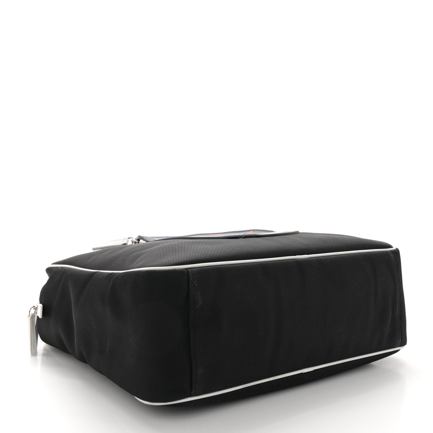 Canvas Rubber Airlines Large Zip Shopping Tote Black White Red