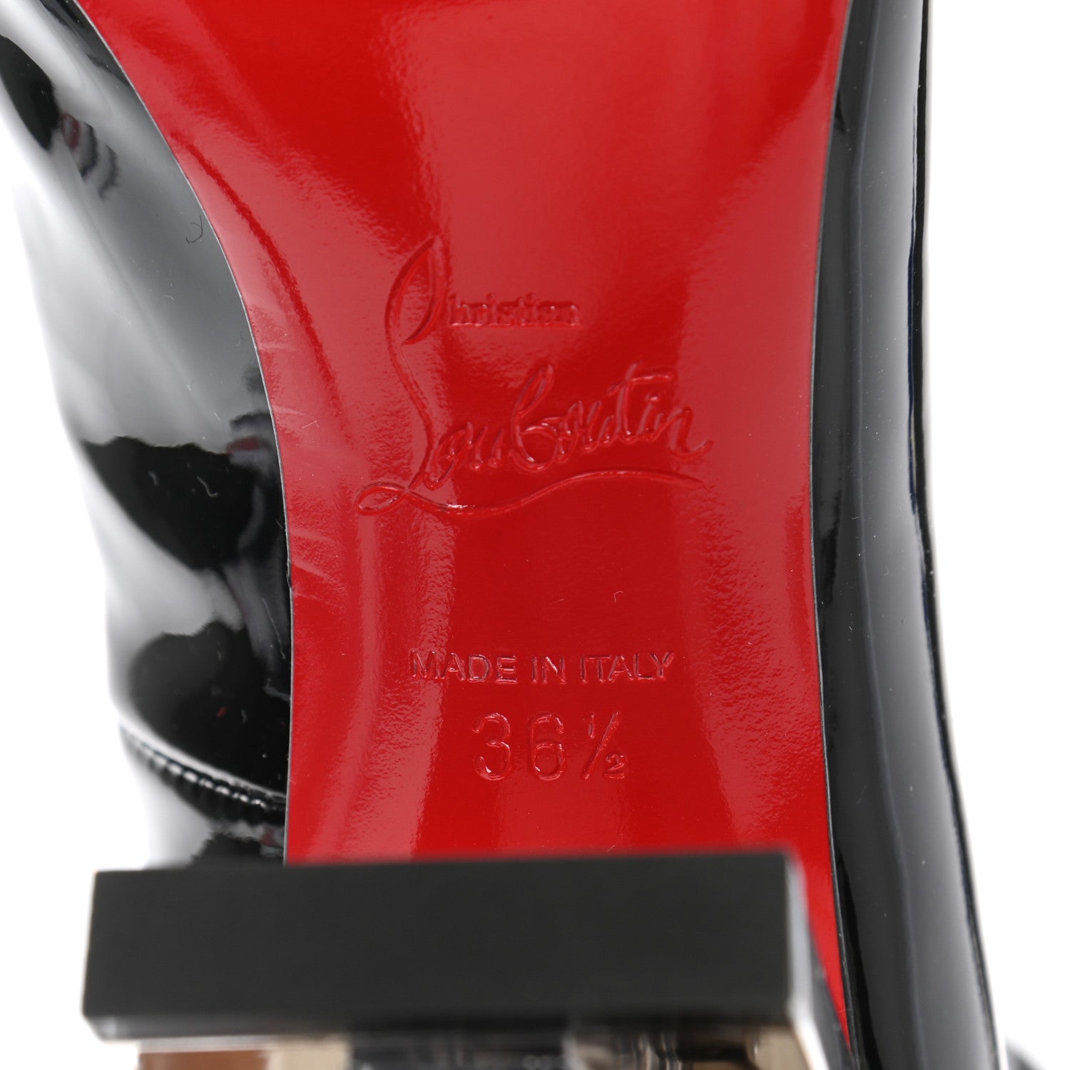 Christian Louboutin Patent Nappa Shine Bootnik 85 Boots 36.5 Black Silver 6 of 8