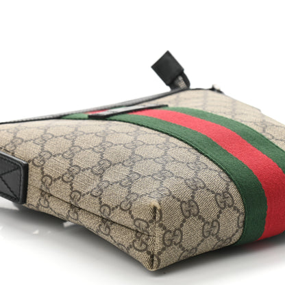 Gucci GG Supreme Monogram Web Messenger Bag Black 8 of 9