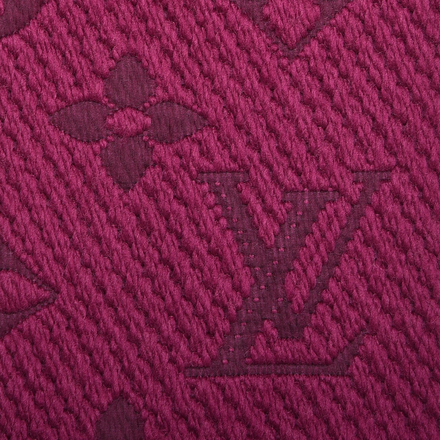 Louis Vuitton Wool Silk Logomania Scarf Cherry 4 of 5