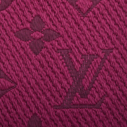Louis Vuitton Wool Silk Logomania Scarf Cherry 4 of 5