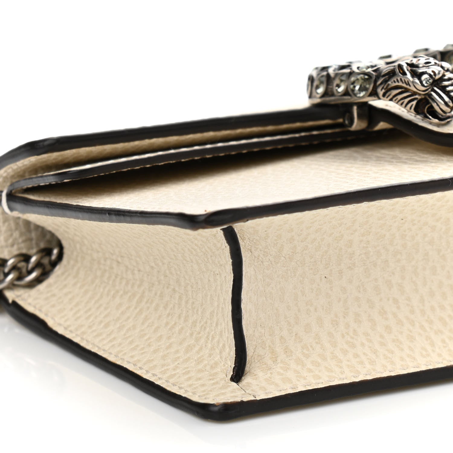 Gucci Dollar Calfskin Crystal Super Mini Dionysus Shoulder Bag Mystic White Black Diamond 9 of 12