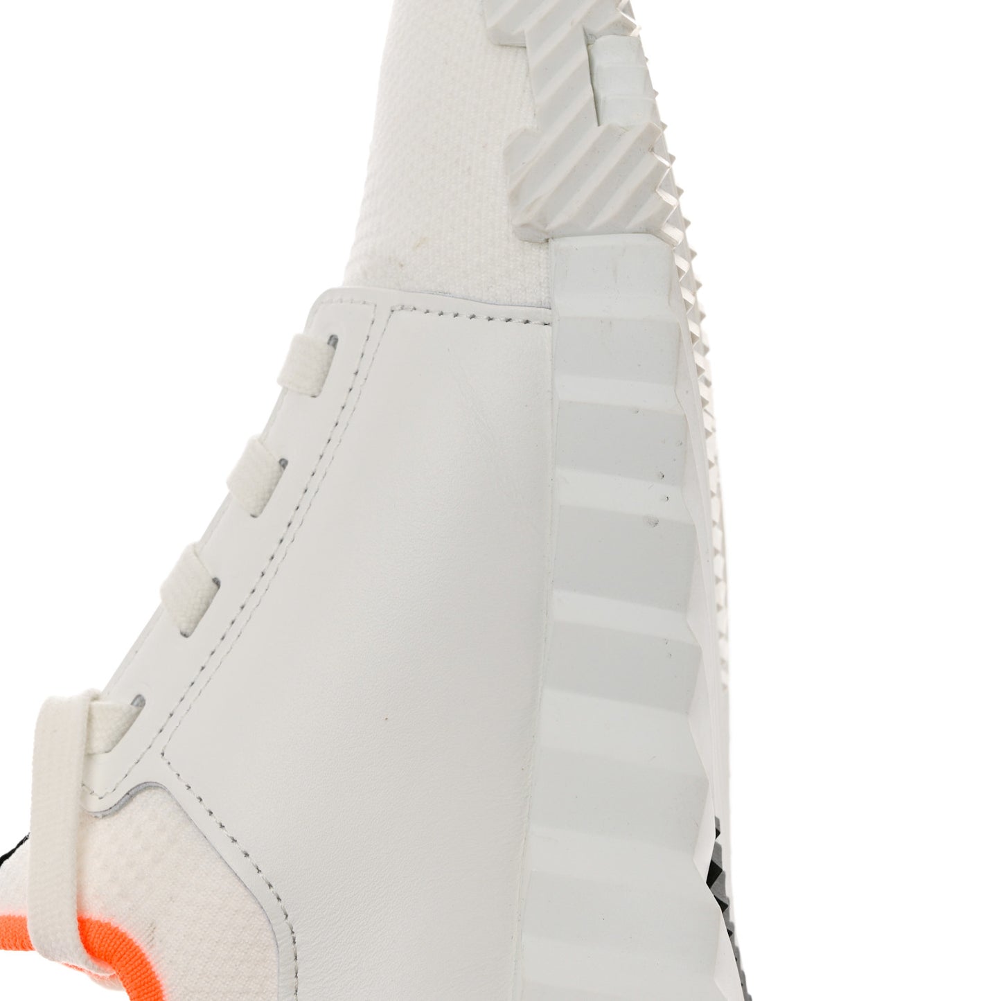 Knit Calfskin Depart Sneakers 36.5 White