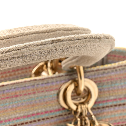 Christian Dior Canvas Embroidered Medium Lady D-Lite Beige Multicolor 21 of 23