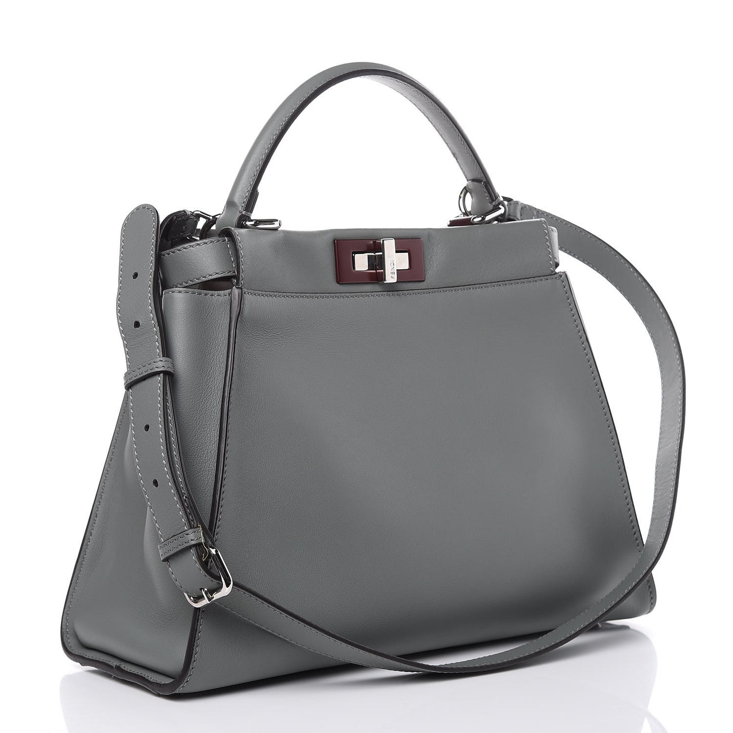 Vitello Seta Shiny Nappa Medium Peekaboo Iconic Satchel Alga Rosa Doll