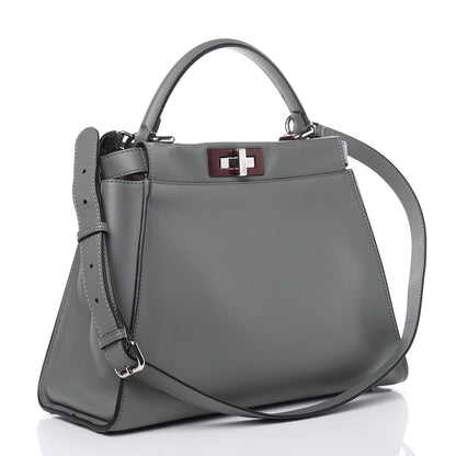 Fendi Vitello Seta Shiny Nappa Medium Peekaboo Iconic Satchel Alga Rosa Doll 3 of 10