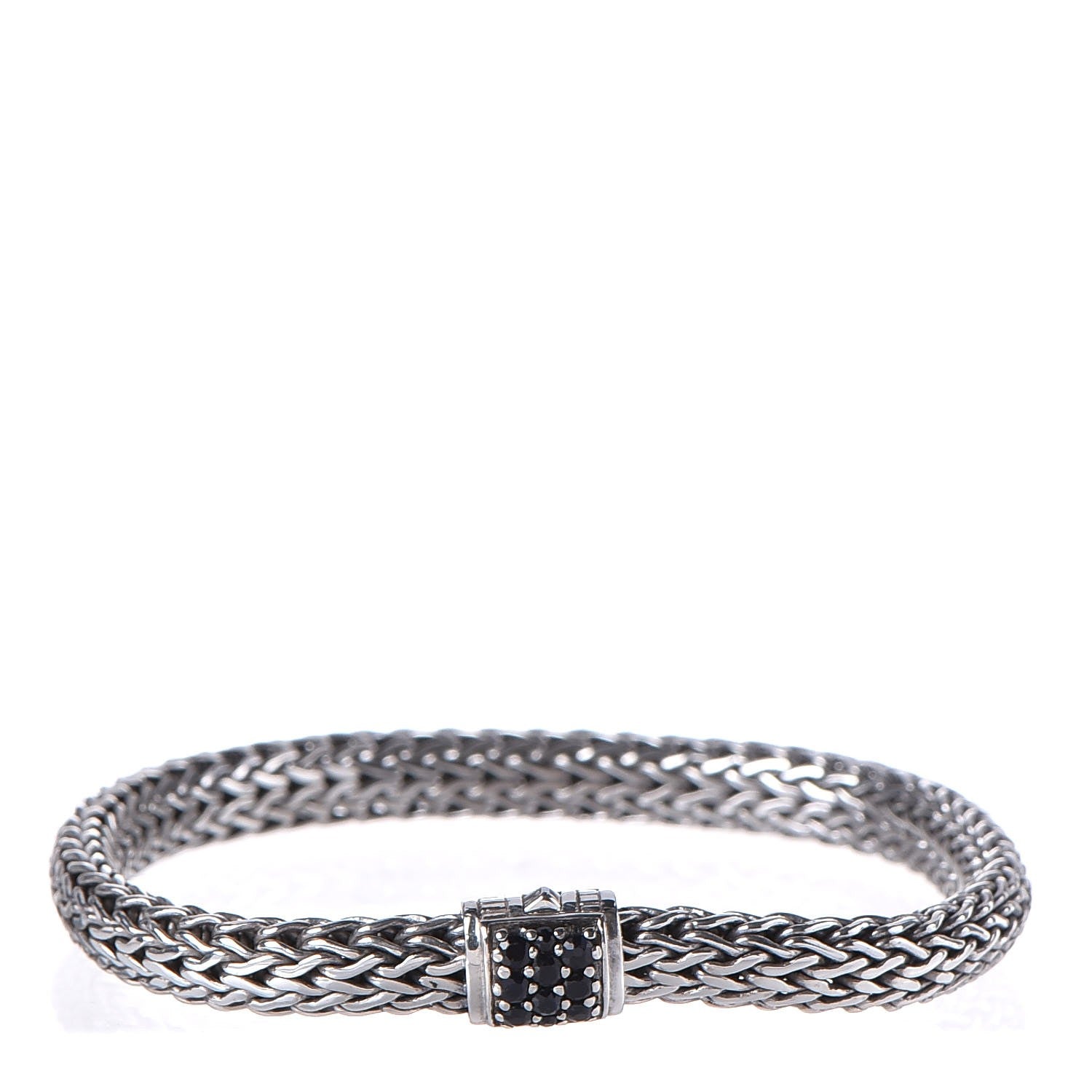 John Hardy Sterling Silver Black Sapphire 6.5mm Classic Chain Bracelet 1 of 4