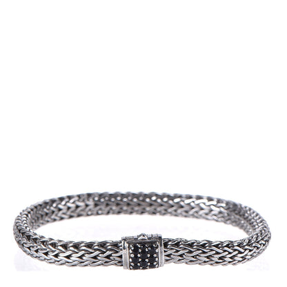 John Hardy Sterling Silver Black Sapphire 6.5mm Classic Chain Bracelet 1 of 4