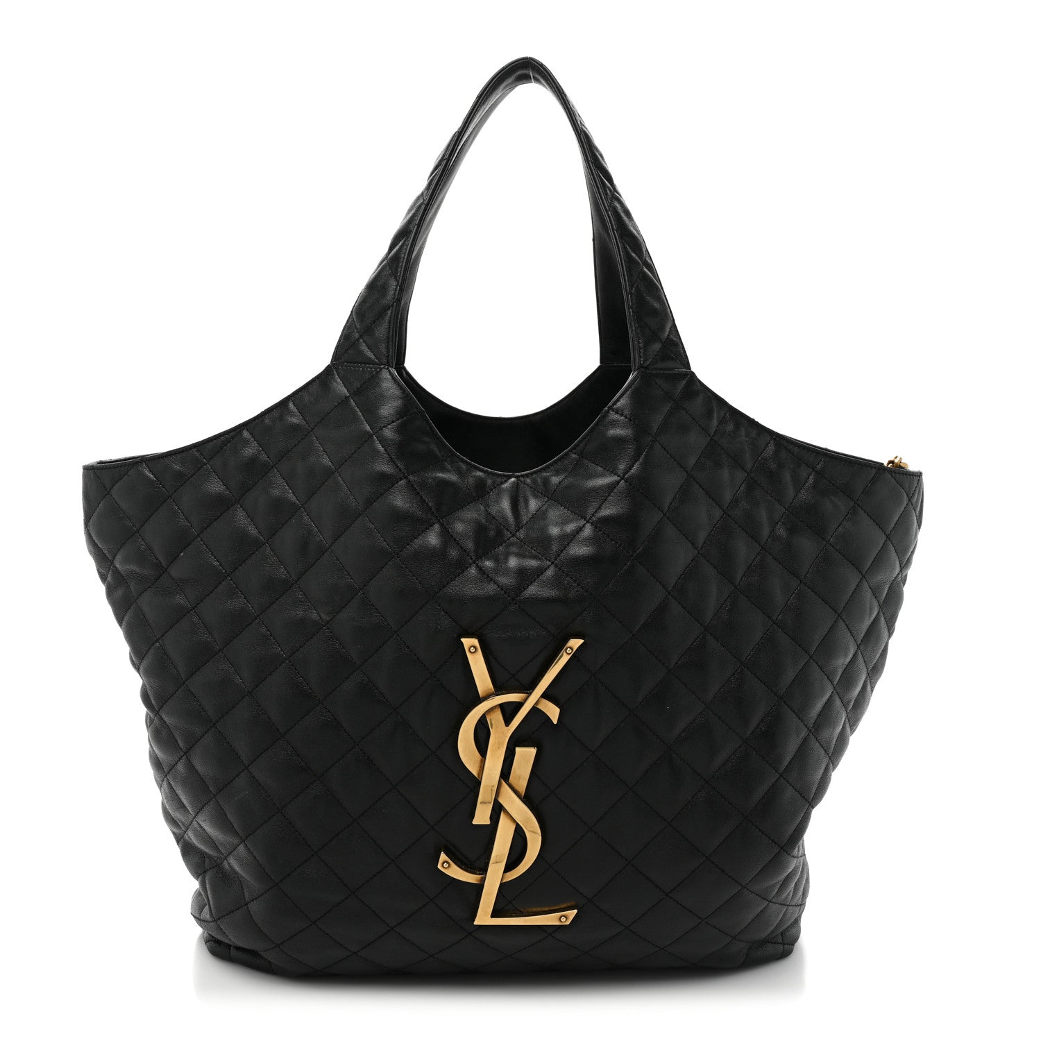 Saint Laurent Lambskin Quilted Maxi Icare Shopping Tote Black 1 of 17