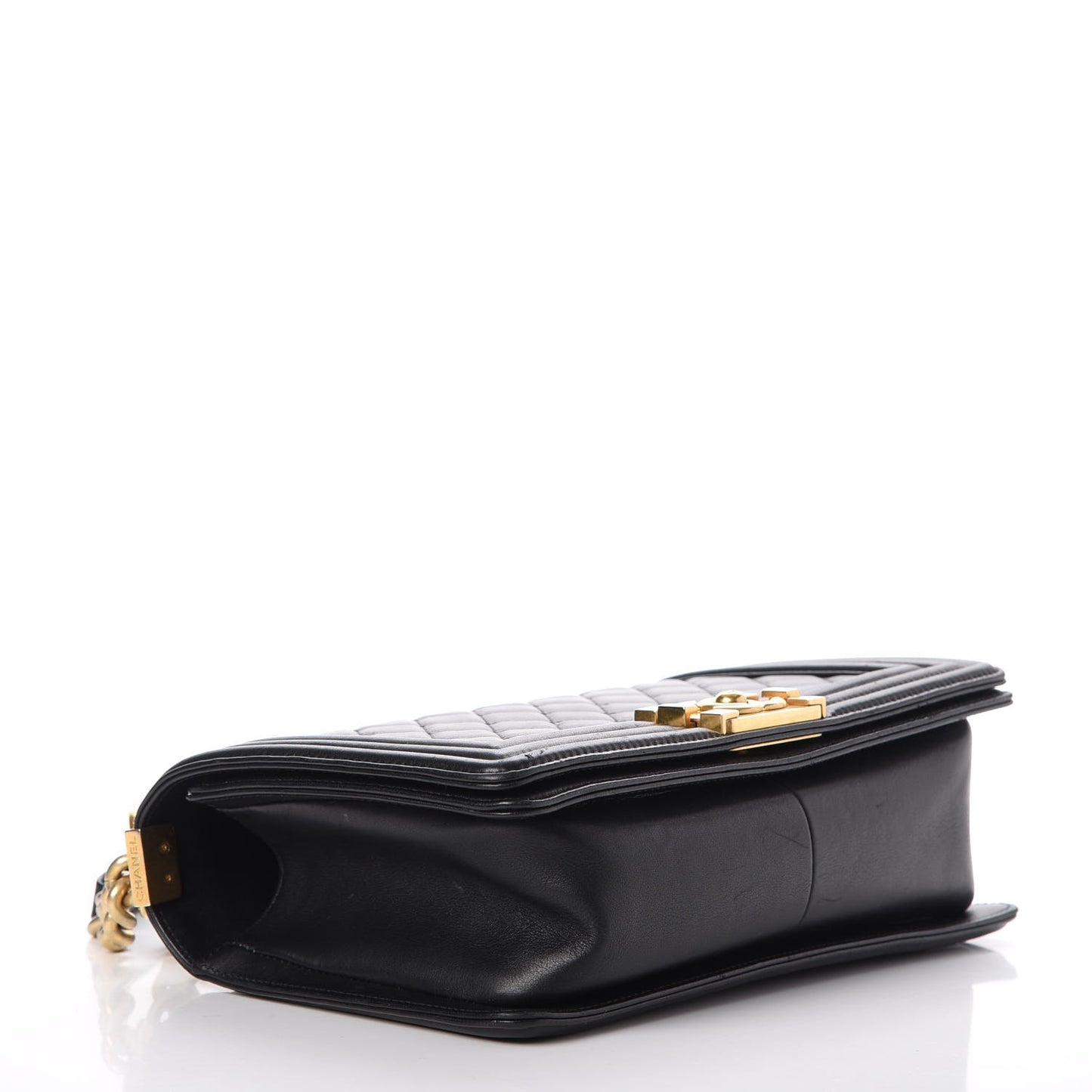 Lambskin Quilted Medium Boy Flap Black
