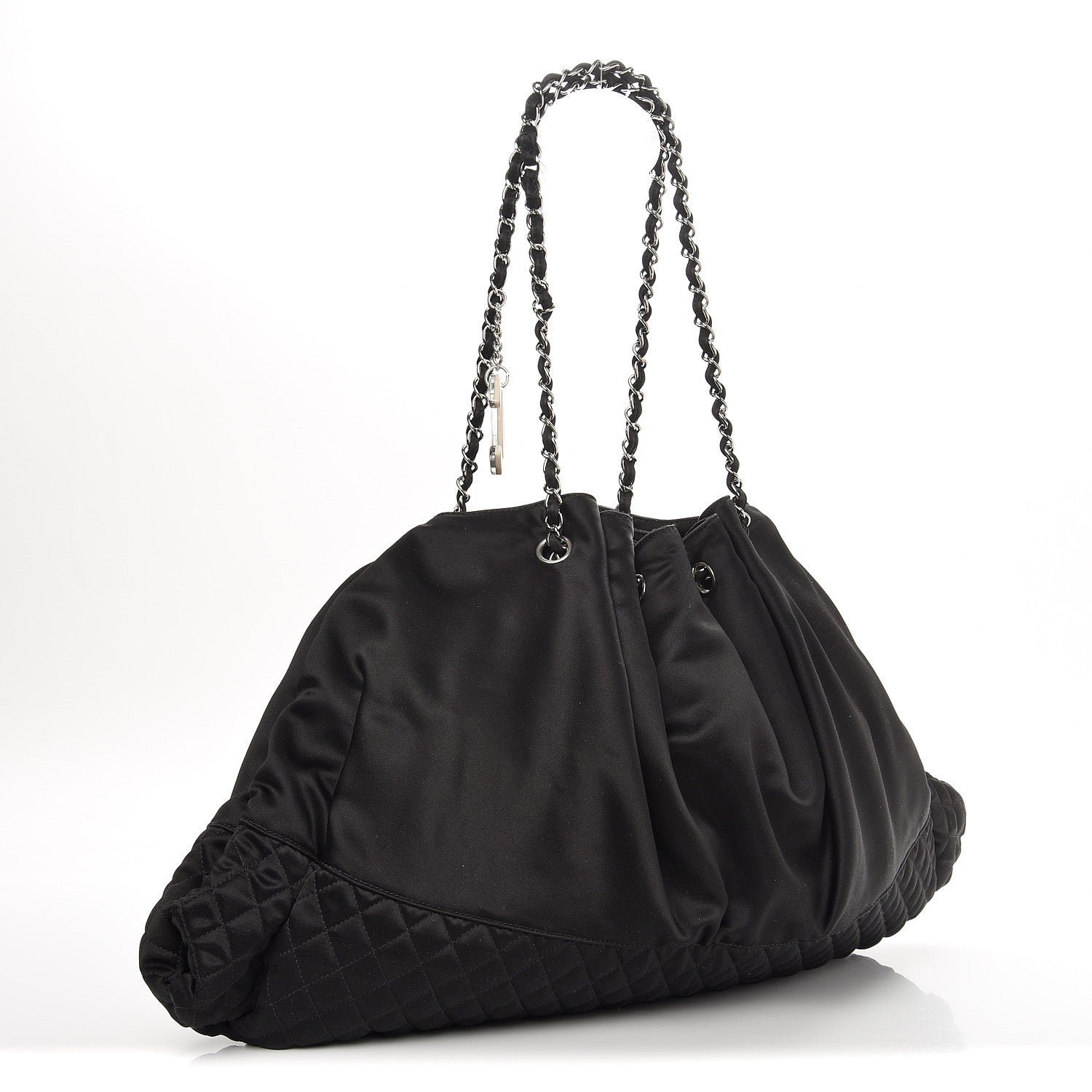 Chanel Satin Melrose Hobo Black 3 of 8