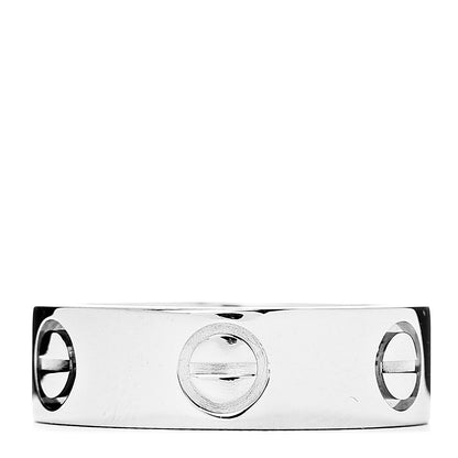 Cartier 18K White Gold 5.5mm LOVE Ring 48 4.5 3 of 4