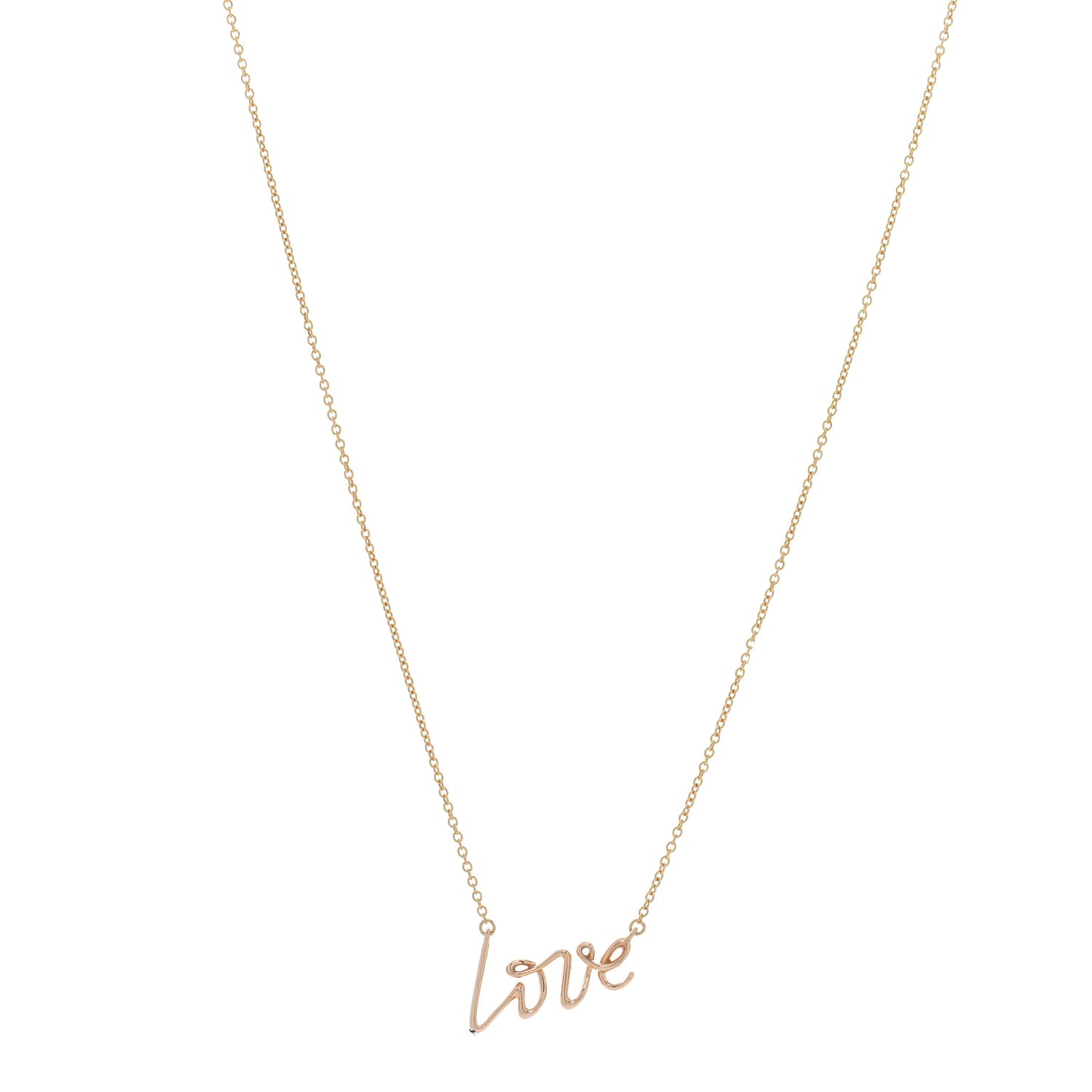 18K Yellow Gold Paloma's Graffiti Love Pendant Necklace