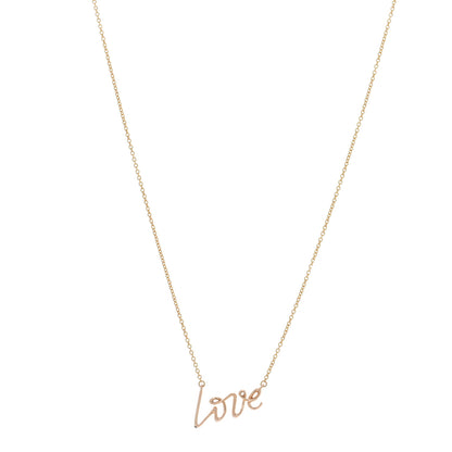 Tiffany 18K Yellow Gold Paloma's Graffiti Love Pendant Necklace 1 of 4