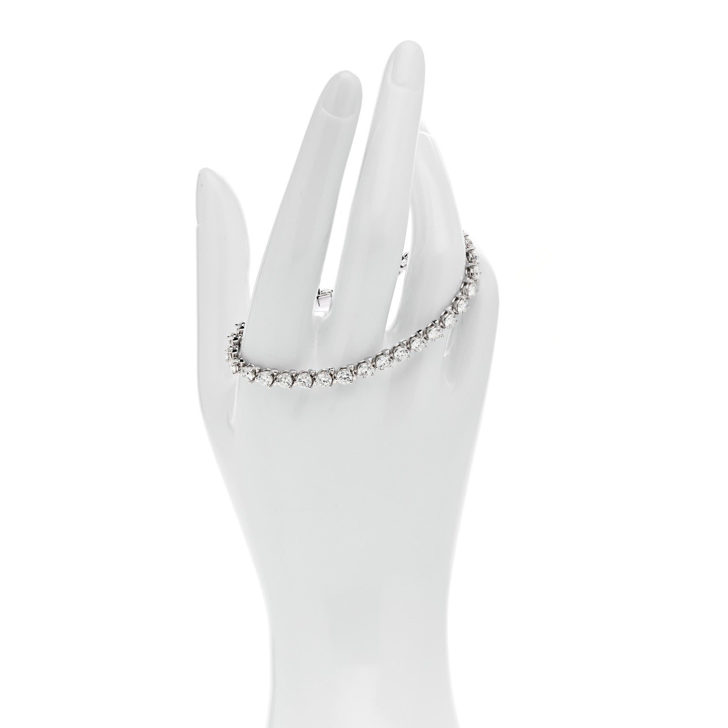 Parker & West by FASHIONPHILE 18K White Gold Diamond 7.86ctw Tennis Bracelet 2 of 6