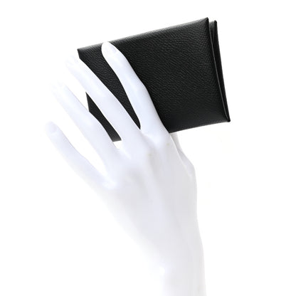 Hermes Epsom Calvi Duo Card Case Black 2 of 6