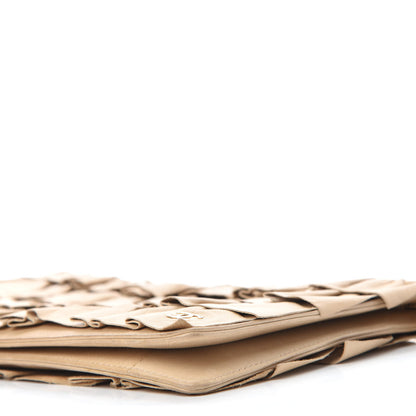 Chanel Lambskin Ruffle Evening Bag Beige 7 of 11
