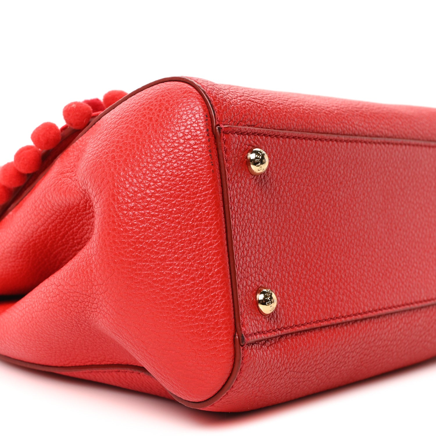 Dolce & Gabbana Calfskin Embellished Medium Miss Sicily Satchel Red 8 of 9