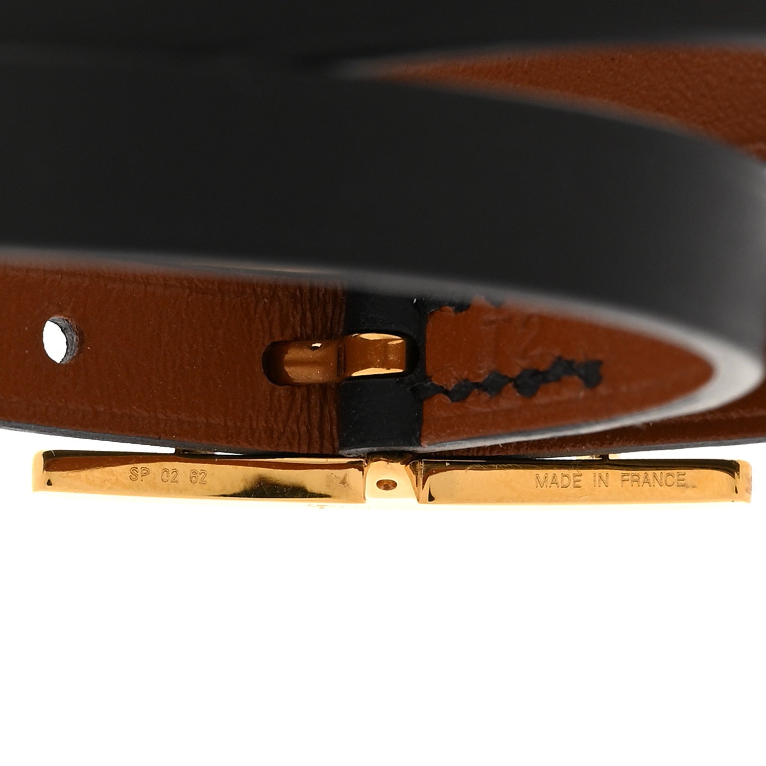 Hermes Chamonix Tadelakt Behapi Double Tour Bracelet T2 Black 5 of 5