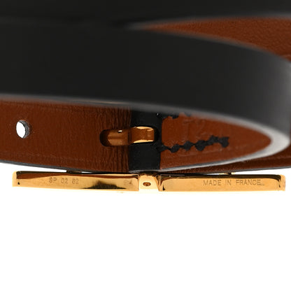 Hermes Chamonix Tadelakt Behapi Double Tour Bracelet T2 Black 5 of 5