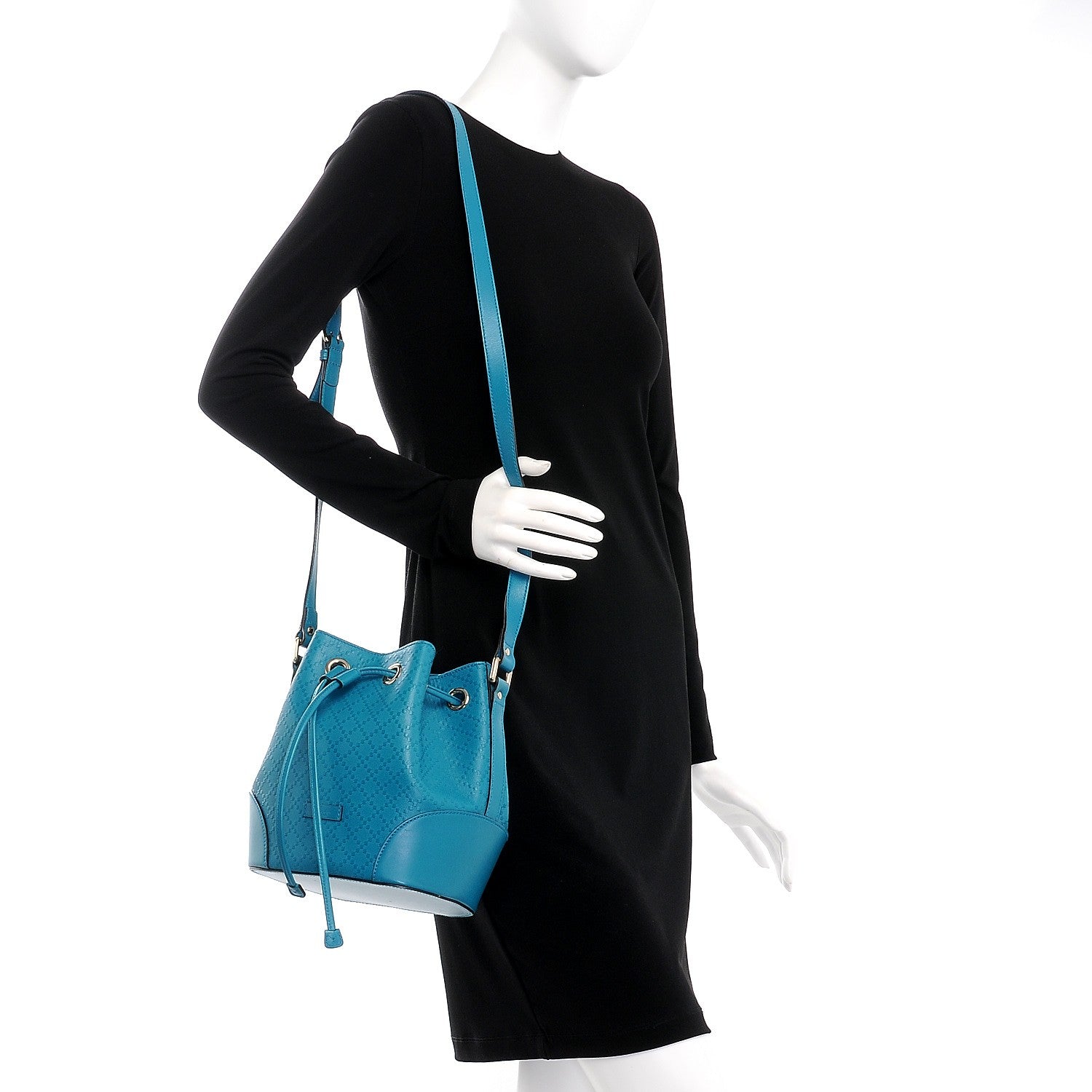 Gucci Hilary Lux Bright Diamante Small Bucket Bag Deep Cobalt 2 of 11
