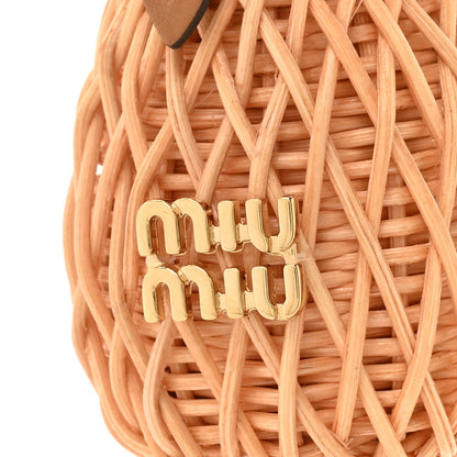 Miu Miu Wicker Midollino Pineapple Trick Bag Charm Naturale 3 of 4