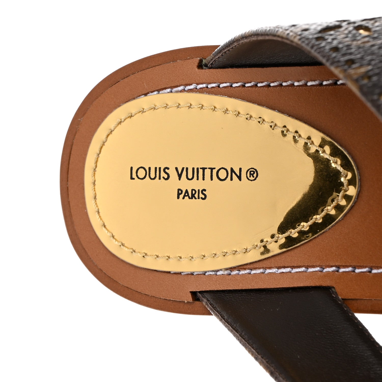 Louis Vuitton Monogram Sunny Flat Thong Sandals 37.5 Brown 6 of 8