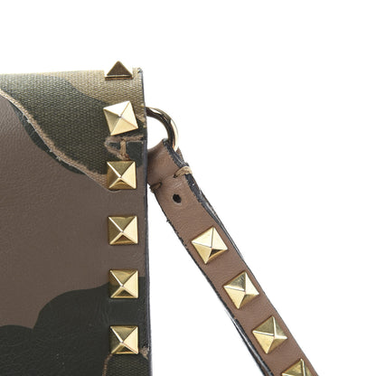 Valentino Garavani Nappa Canvas Camouflage Rockstud Wristlet Clutch Multicolor 13 of 14
