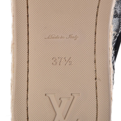 Louis Vuitton Mesh Sequin Sea Breeze Espadrille Flats 37.5 Black 6 of 8