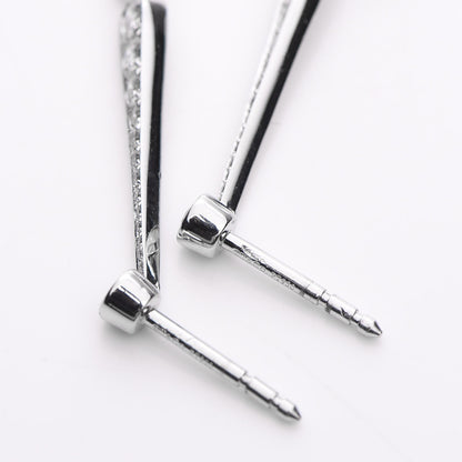 Tiffany Platinum Diamond Jazz Drop Earrings 6 of 6